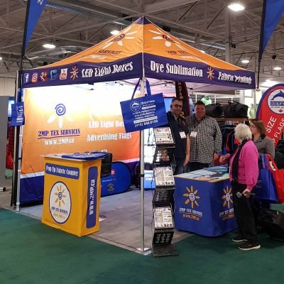 FAST In-House Dye-Sublimation Fabric Printing and Premium Trade Show Displays , LED Walls, Flags & Tents. We are located at 165 Dolomite Drive, Toronto, ON