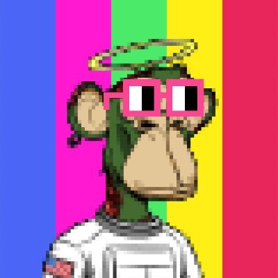 When they put on Nouns glasses, Apes suddenly astral project into the Nounders metaverse. They still seem pretty bored. #boredapenouns #banyc #NTF