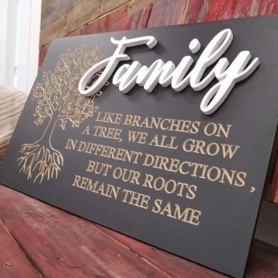 Our speciality is turning your ideas into bespoke personalised gifts and customised plaques, name signs or 3D carvings.