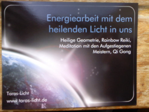 Energiearbeit mit dem heilenden Licht in uns.
Heilige Geometrie, Rainbow Reiki, Meditation, Qi Gong, Quantenheilung,