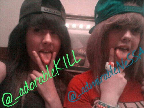 TAKEN♥ SWAG @_adorableKILLZ is my bestfriend/smokebuddy♥:),  , #ShortHair, #HighLife , #Make-Up, : )♥ http://t.co/z720iD4i0M ♥