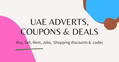 Promo Codes and discounts. Follow UAE Adverts on Facebook