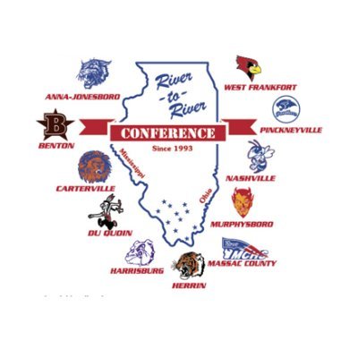 Teams: Anna-Jonesboro, Benton, Carterville, DuQuoin, Harrisburg, Herrin, Massac County, Murphysboro, Nashville, Pinckneyville, & West Frankfort