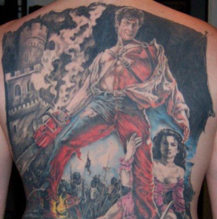 Yes, that is an Army of Darkness Poster tattoo on my back...