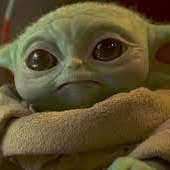 Hm....Grogu happy.
born in the year 41 BBY, and was raised at the Jedi Temple on Coruscant. missing Mando.