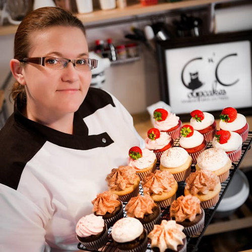 cncbakes's profile picture. Curiouser and Curiouser Bakes. Whatever bakes you happy. Head Baker in Charge: Traci. VP of Dishwashing & Tweeting: Brenden.