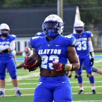 •Rb/LB/ATH@ Clayton High ‘23. 5’10 215lbs 3.1 core gpa 300lb bench 460 squat NCAA ID# 2104143689