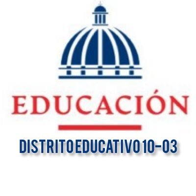 Cuenta oficial del Distrito Educativo 10-03
Ministerio de Educación de la 🇩🇴R.D.
👩‍⚖️Directora Eduvigen Rosario @RosarioEduvigen 
☎️Tel: 809-593-3774