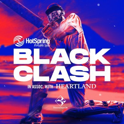 The Hot Spring Spas T20 Tauranga Black Clash is Assoc. w/ Heartland.