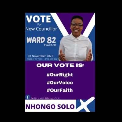 Independent Candidate 📍Tsakane Ward 82 Vote Nhongo Solo #OurRight#OurVoice#OurFaith https://t.co/26i3vjimgb
