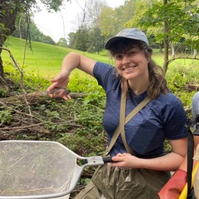 MS student mapping habitat suitability for lake sturgeon in Lake Erie tribs / SUNY Buff State 22 / Allegheny College 20 / she/they