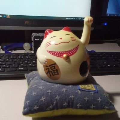 この招き猫様は御利益がありますので、フォロー、よろしくお願いします。(*´ω｀*)