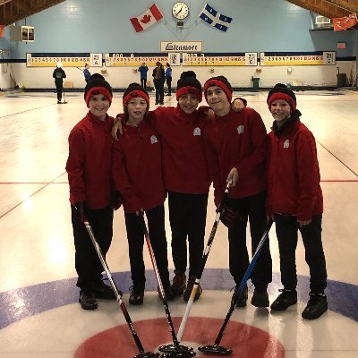 Junior Curling team (U15) from Pointe-Claire Curling Club playing on Curling Québec’s U18 Circuit