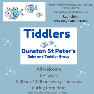 Baby and toddler group based at Dunston St Peter's Church of England Primary School every Thursday in term time 9.30-11am. Launching 14th October
