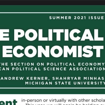 APSA Political Economy Section News