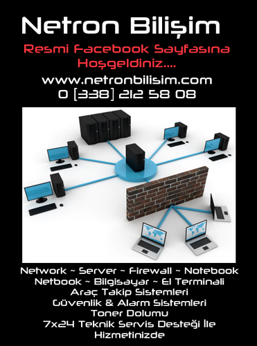 Netron_Bilisim's profile picture. Bilgisayar - Server - Güvenlik - Notebook - Web Tasarım - Sosyal Medya
