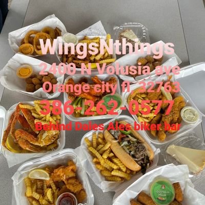 Been frying seafood over 20 years. Best BBQ in town. Like the name says Wings Nthings we Have the BEST wings in town.