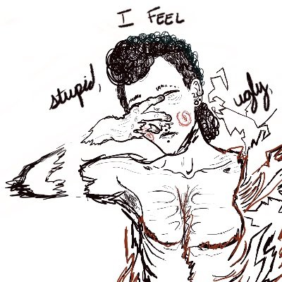 they/them, 27; vent art; tw// body horror, implied self-harm in artwork, suicidal mentions, eating disorder mention (not pro)