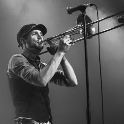 Trombone player for Suburban Legends