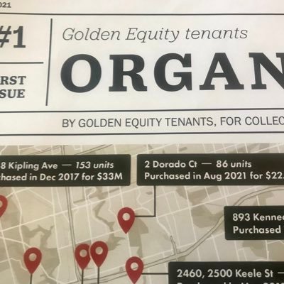 Tenants living in T.O. buildings owned by Golden Equity Properties. Independent organizing. We don’t ask for dues.