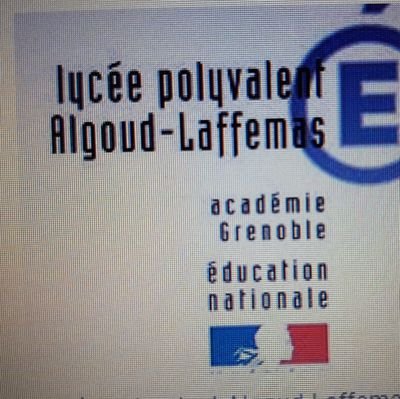 Bienvenue sur le compte officiel du lycée @AlgoudLaffemas
#education  :   #formations, projets, actions...Rédac : C. Guichard, proviseure-adjointe