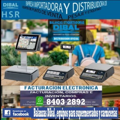 EMPRESA DE SOLUCIONES DE EQUIPOS DE PESAJE ,ETIQUETADO Y EQUIPOS PUNTO DE VENTA CON FACTURACION ELECTRONICA.
Celular 84032892.