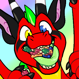 A friendly red dragon who likes vore/macro/micro and will tend to like/retweet and post such content.  Fursuiter (partial) 35 yrs old. 18+ (no minors!) No RP's!