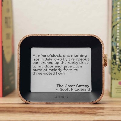 Author is a unique clock that tells the time using quotes from books. See more at https://t.co/rD4OzSoD6C
Launching on Kickstarter October 12th.
