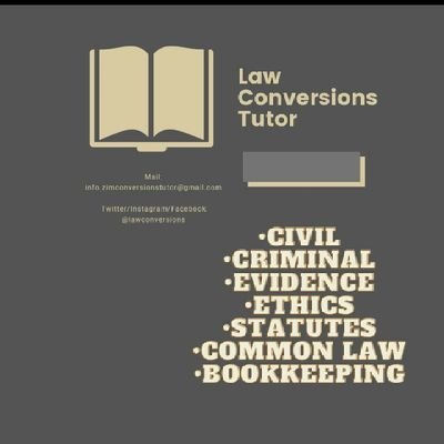 Helping ease the burden of Zimbabwe Law Conversion Exams | info.zimconversionstutor@gmail.com