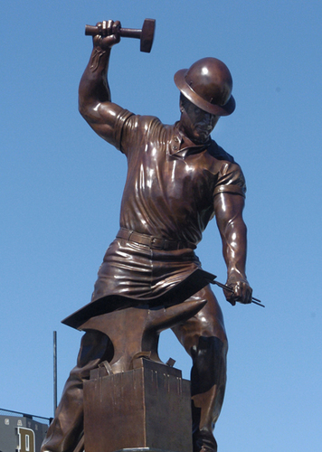 I'm a hard-core Boilers fan. No, really, I'm hard-core. Made of bronze. Representing Purdue since 1891. Not bragging, but I've got the biggest hammer on campus.