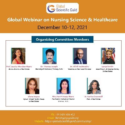 This is Sandy. Working as a Program Manager at Global Scientific Guild.
GLOBAL WEBINAR ON NURSING SCIENCE & HEALTHCARE
December 10-12, 2021