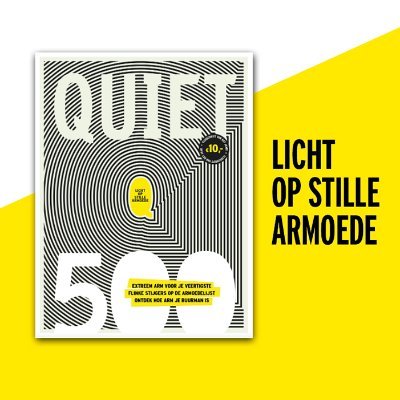 Quiet 500 daagt de rijken uit - Steun de armen, koop de nieuwe Quiet 500 editie 2021 via https://t.co/NTyRYcroMa .