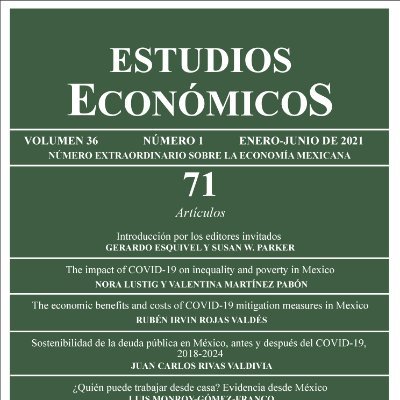 Revista Estudios Económicos, fundada en 1986 por el @CEEColmex de El Colegio de México, es actualmente una de las revistas líderes en México sobre el tema.