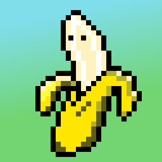 My 6 years old son and me have made with love 1.000 pixel art Canarian bananas in order to get funds to help the Spanish Canary Islands destroyed by the volcano