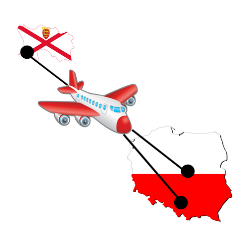 Pole-Island Direct offers the first ever direct flight service from Jersey to Poland, current destinations are Warsaw and Krakow.