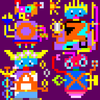 OZAX = a collection of 9999+4 #NFTs 24*24 #pixelart #Robots #OpenSea. Represent characters/events from culture/history. #nftcollector #NFT #Metaverse #Polygon