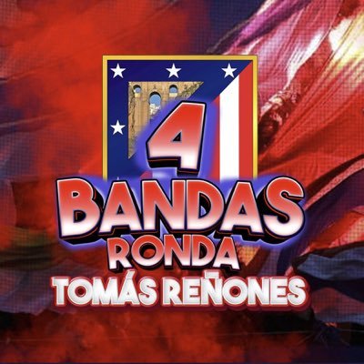 Peña Atlética 4 Bandas Tomás Reñones. Fundada en Ronda 1997. Nos encontramos para todos los atléticos, en la Plaza Luis Aragonés s/n. Ronda ( Malaga )