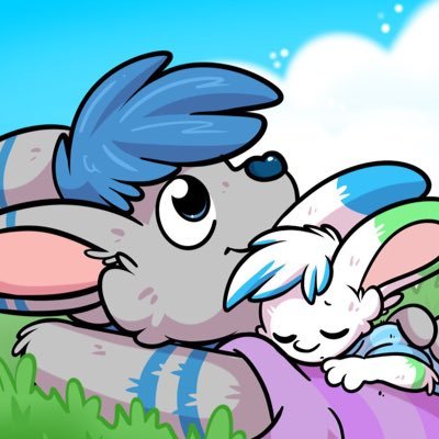 The AD account of a blueish bunny, he/him, 24, gay, single NSFW 18+ Babyfur, sometimes a baby, sometimes a daddy. Feel free to message and tease me!