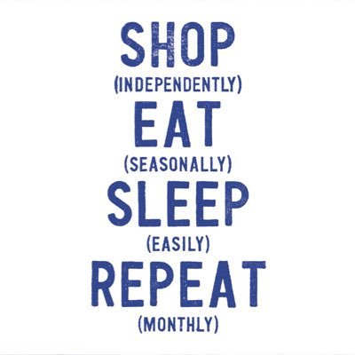 | Shop Independently / Eat Seasonally / Sleep Easily / Repeat Monthly  | 1st Sunday of the month, March - December |