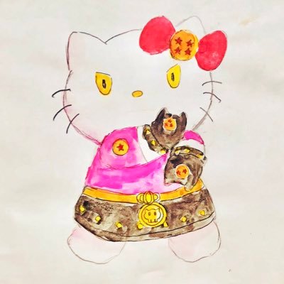 趣味垢！ DB界隈のハローキティ 餃子好き 22歳 絵を描くよ(ほとんどDB絵)無言フォローOK! English ok!(not well) ううゔゔゔゔぅ(威嚇) アイコン描いてくれた鶏肉→ @404_ERROR_444