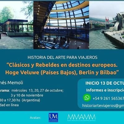 Cursos de Historia del Arte, aplicados a recorridos reales y a periodos culturales o movimientos artísticos historiarteviajeros@gmail.com #historiarteviajeros