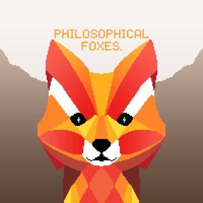 Philosophical Foxes are pixels with inner lives. 
Foxes have thoughts, philosophies, virtues, baggage, & even secrets.