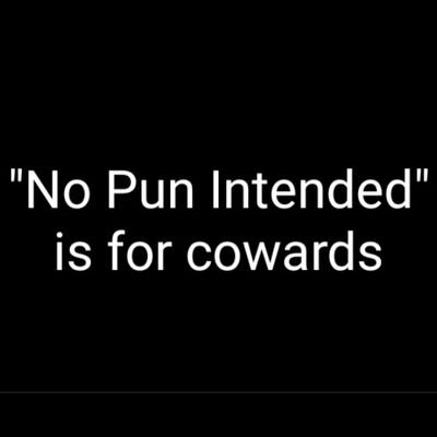 Calling out the “No Pun Intended” cowards