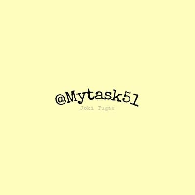 Mytask51's profile picture. Open Joki Tugas Mata kuliah Hukum 
• Testimoni 100++

FAST RESPON LANGSUNG WHATSAPP AJA YAAA!!