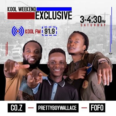 Prettyboywallace, CO.Z & Fofo on the most entertaining show within Liberian media on Kool FM 91.9 #radio #media #entertainment
