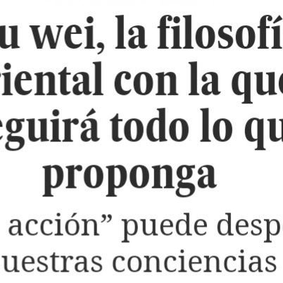 Activista de un mundo sin pandemia y menos desigual, en la filosofía del no hacer, lo que no es igual, a no hacer nada.