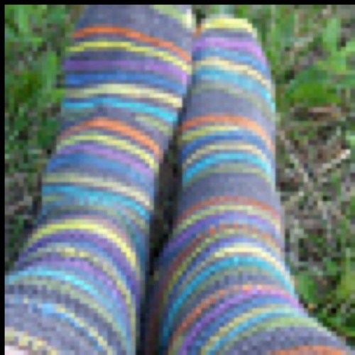 Click. Click. Click. Knitting needles happily working.