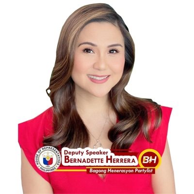 The official Twitter account of Deputy Speaker and Bagong Henerasyon Partylist Congw. “BH” Bernadette Herrera