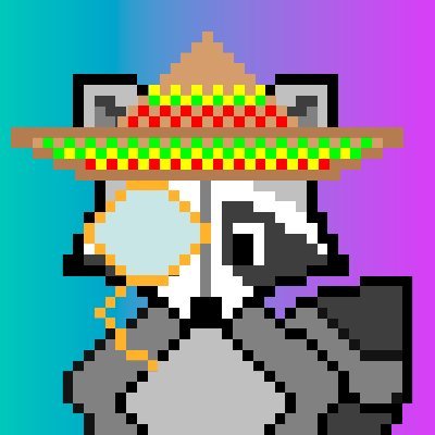 5555 uniquely generated curious Raccoons wandering through the #Solana Blockchain 🦝🪐 || Discord: https://t.co/ey2zrH5MXP || #PixelArt