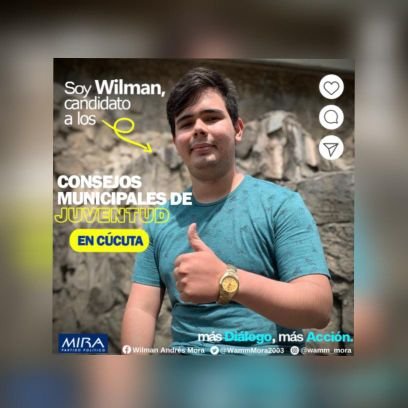 HOLA!Mi nombre es Wilman Andrés Mora Meneses soy estudiante de regencia en farmacia, tengo 18 años y soy candidato a los CMJ,llegó la época del verdadero cambio